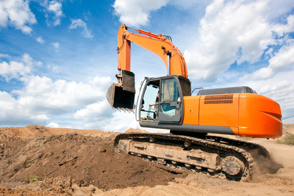 Bagger beim Arbeiten